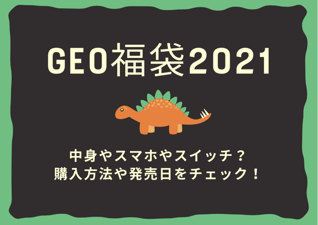 Geo福袋22中身ネタバレ スマホやスイッチが入ってる 発売日や予約についても 年末年始のオタノシミ